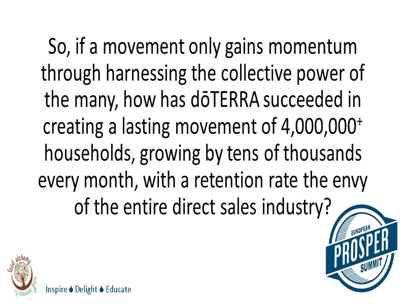 So, if a movement only gains momentum through harnessing the collective power of the